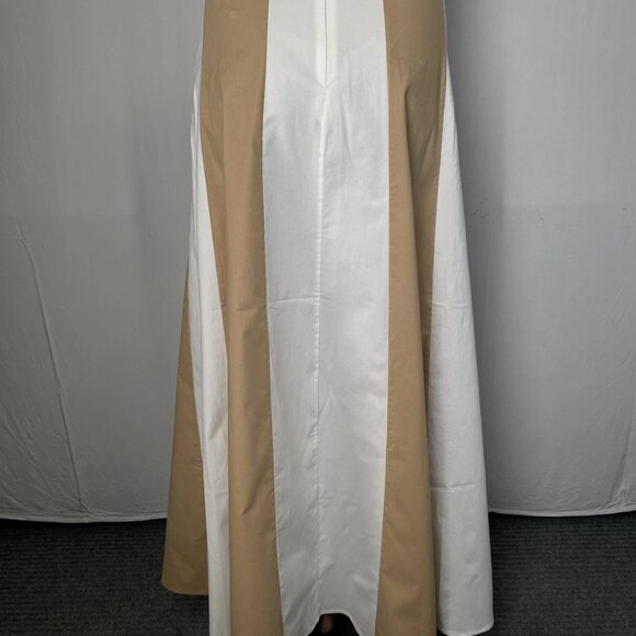 Adriana Degreas Solid Giardino High-Waist Maxi Skirt Off-White Beige Size S - Picture 6 of 8